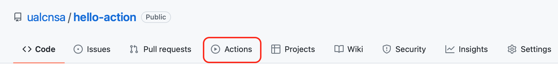 github menu actions