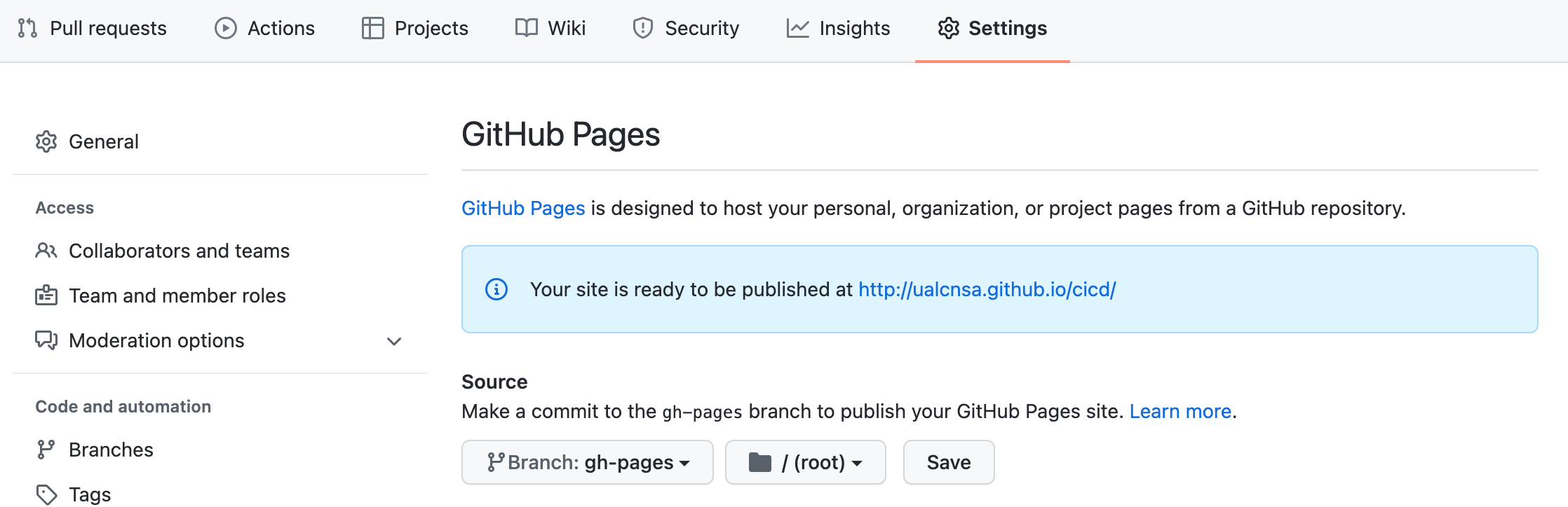 github pages